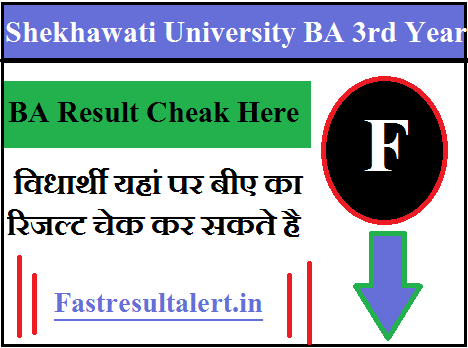 Shekhawati university BA 3rd Result