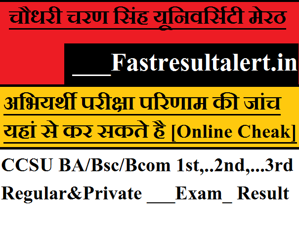 CCS University Bsc 3rd Year Result 2022
