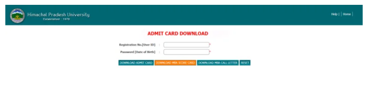HP BED Entrance Admit Card 2023