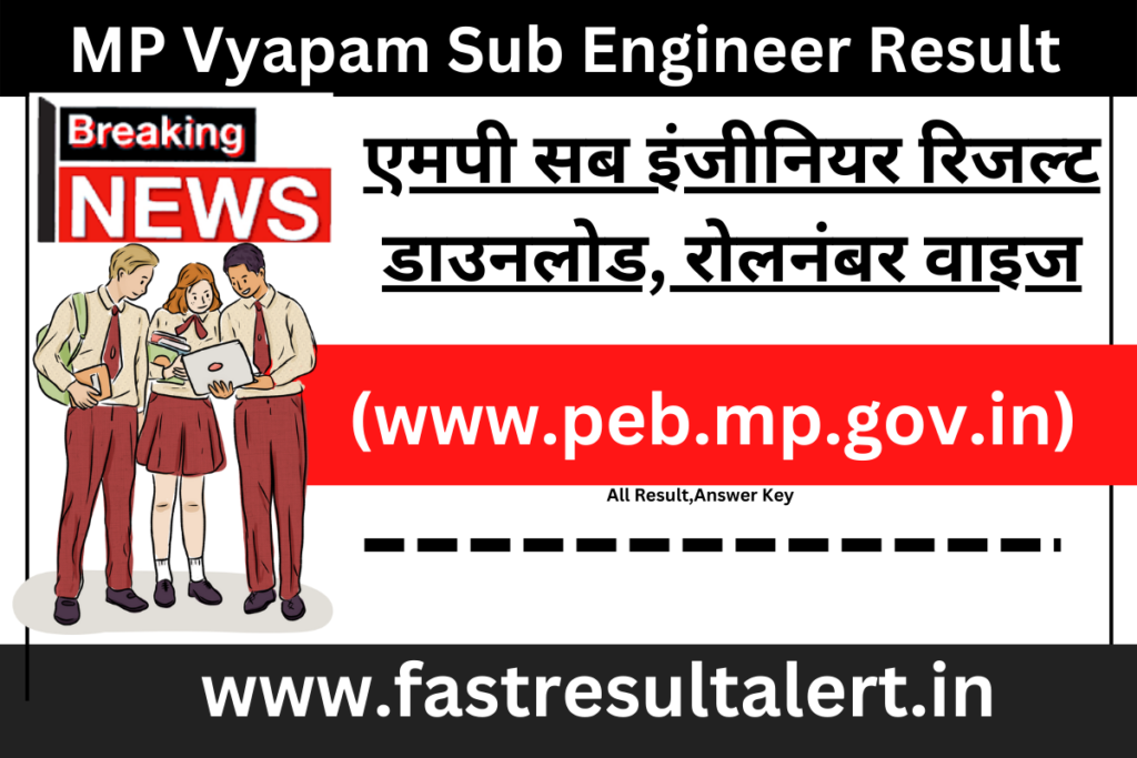 MP Vyapam Sub Engineer Result 2023