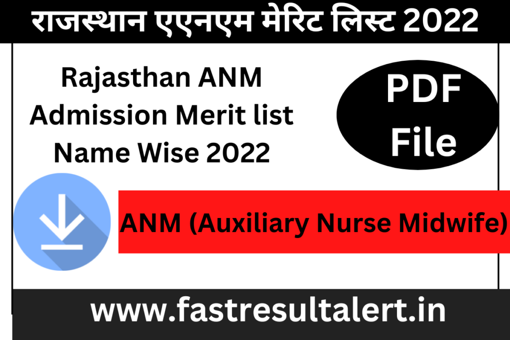 Rajasthan ANM Merit List 2023
