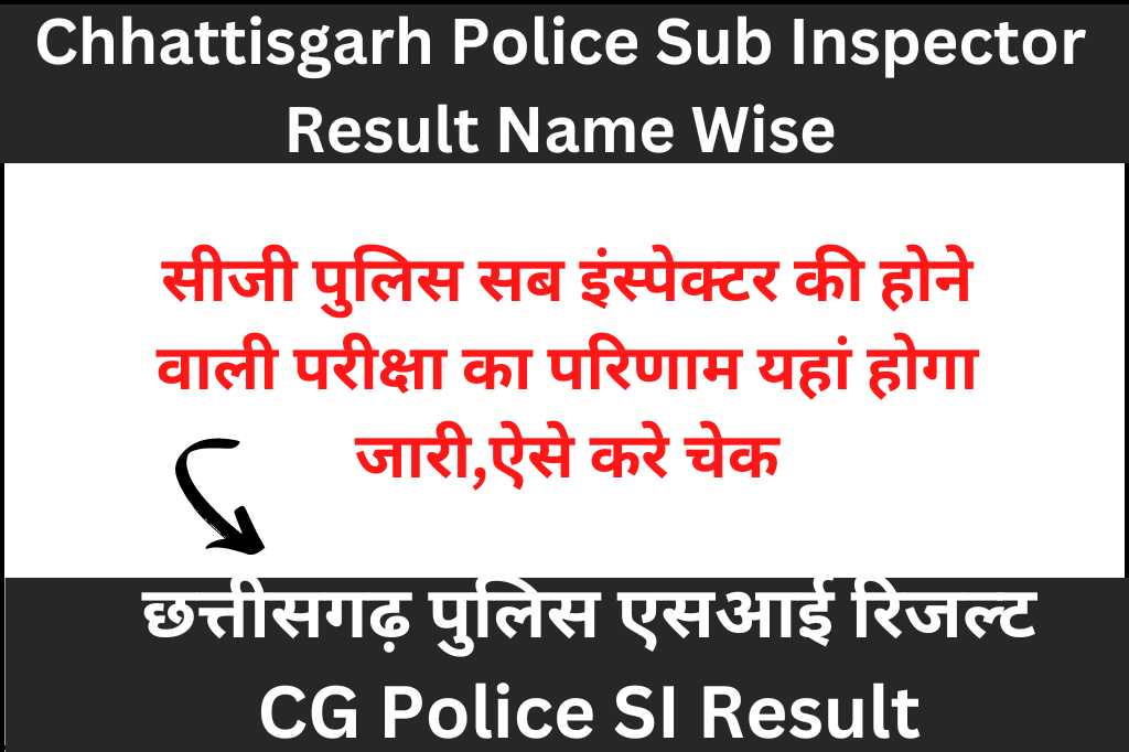 CG Police SI Result 2023