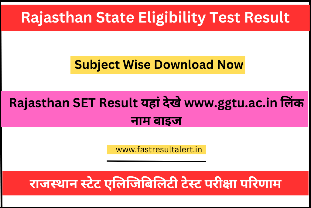 Rajasthan SET Result 2023