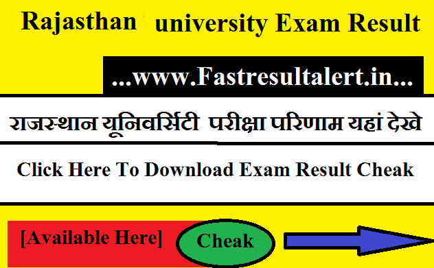 Rajasthan University BCA Result 2023