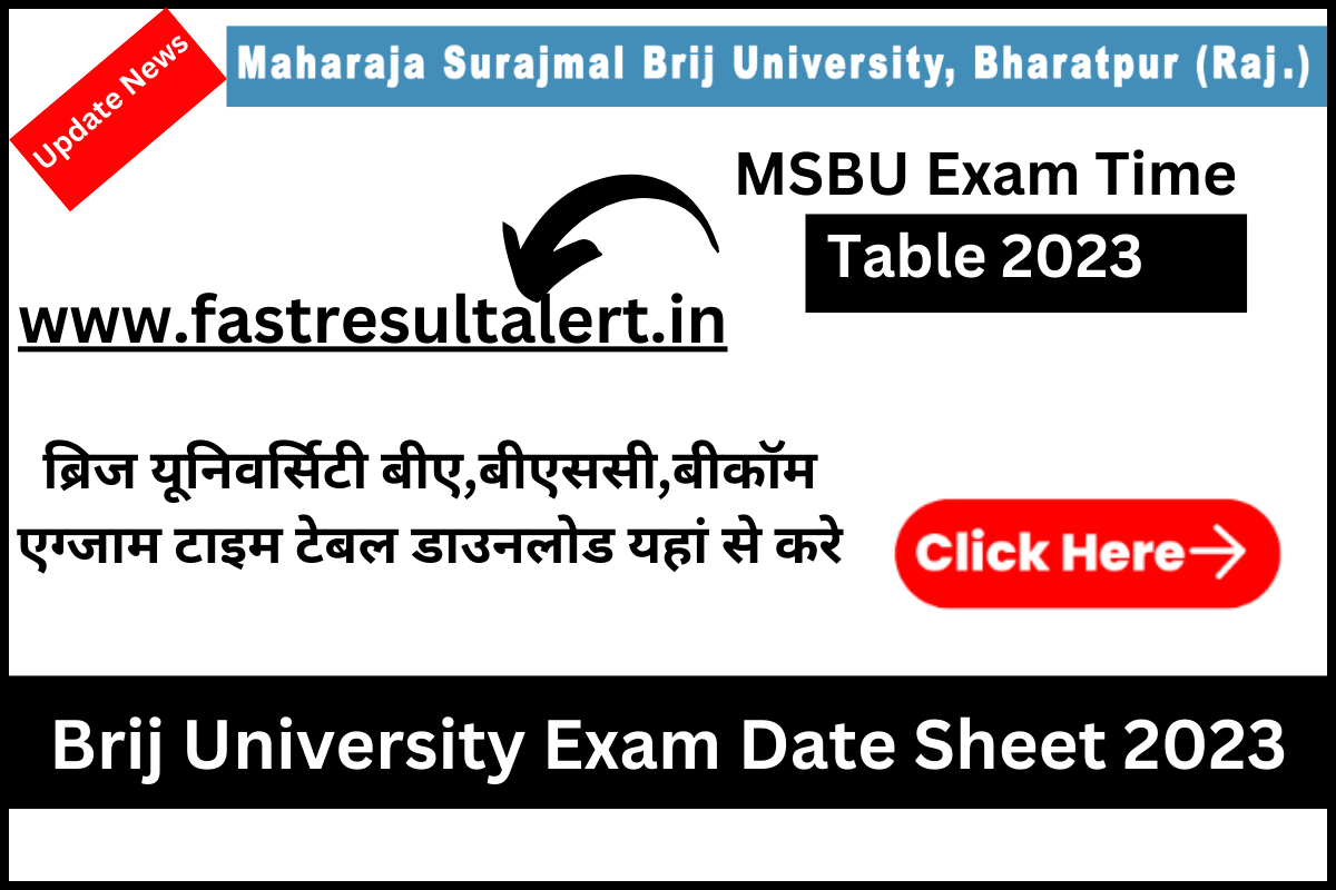 MSBU Bsc 2nd Year Time Table 2024 : यूनिवर्सिटी ऑफ़ भरतपुर बीएससी 2nd ...