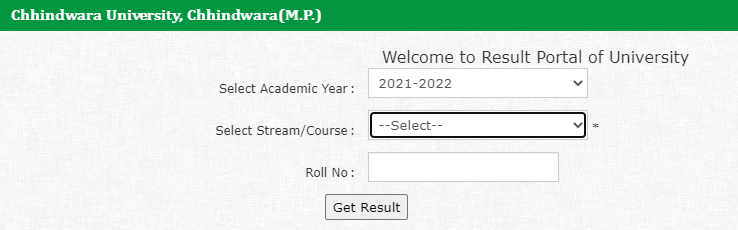 Chhindwara University BA 1st Year Result 2024