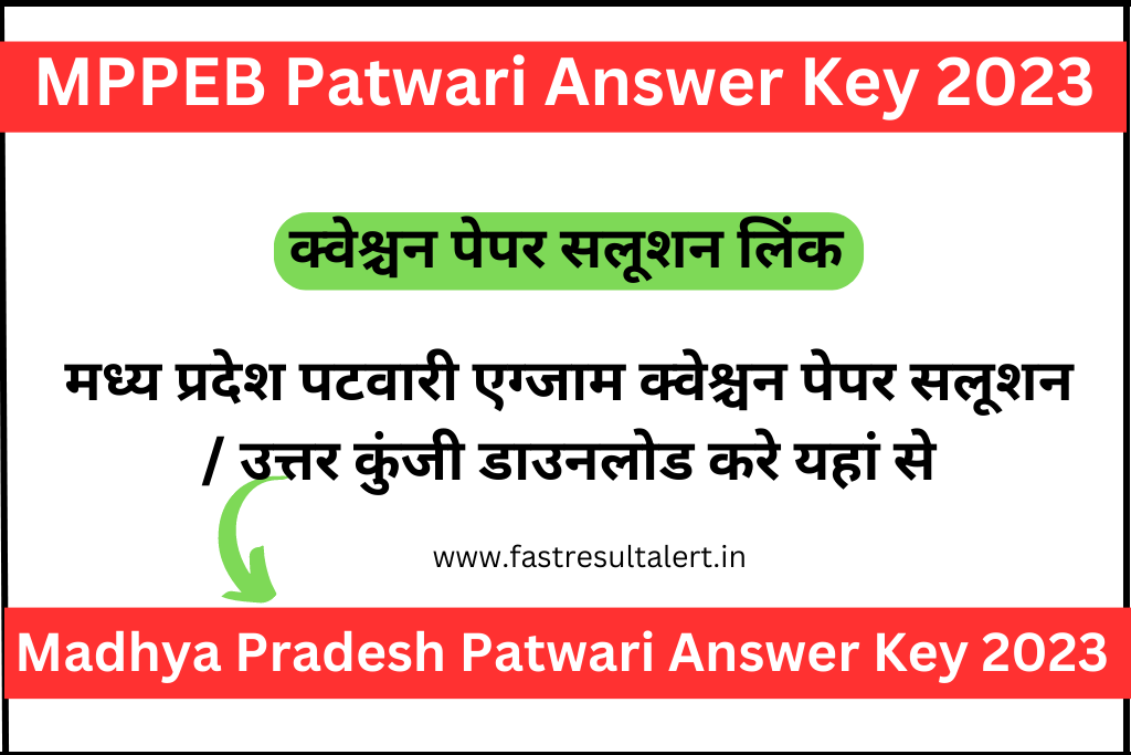 MP Patwari Answer Key 2024
