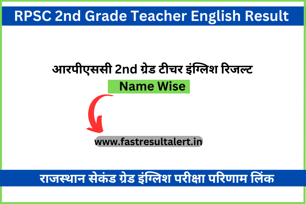 RPSC 2nd Grade English Result 2023