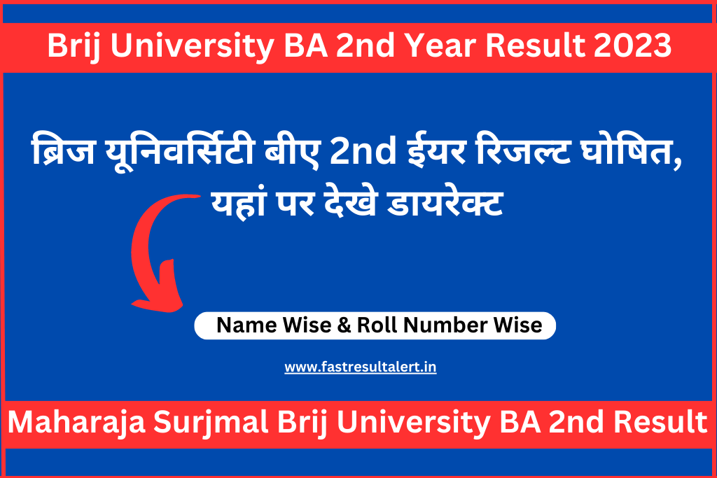 Brij University BA 2nd Year Result 2023