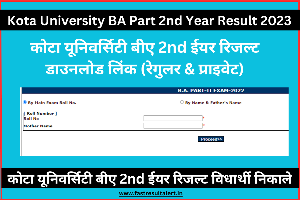 Kota University BA 1st Year Result 2023