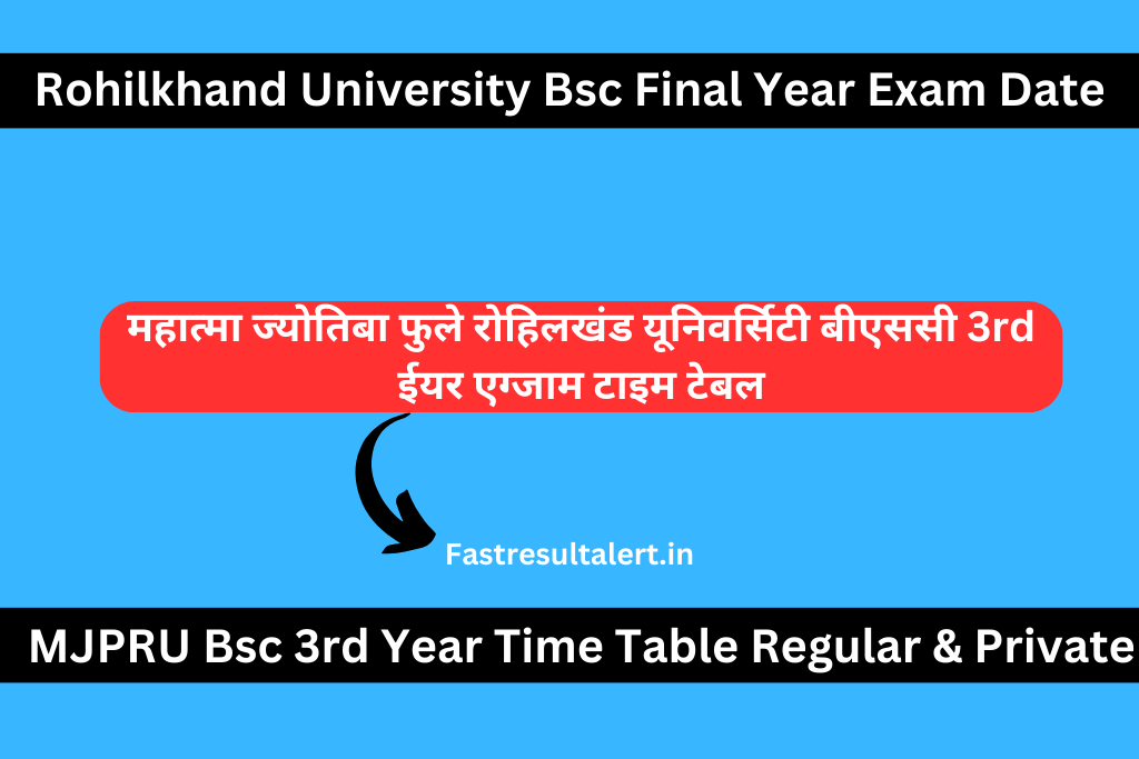 MJPRU Bsc 3rd Year Time Table 2024 mjpur.ac.in Bsc Part 3rd Date