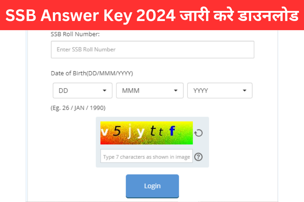 SSB Answer Key 2024